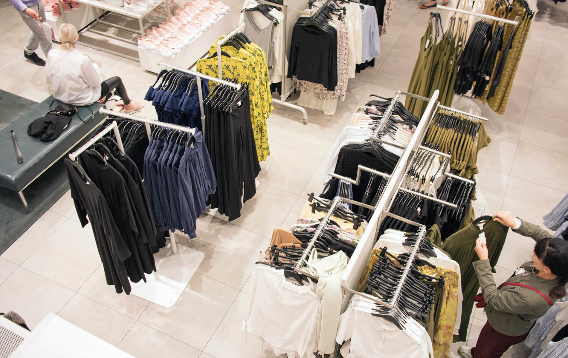 Inventurzählungen in Luxuskaufhäusern